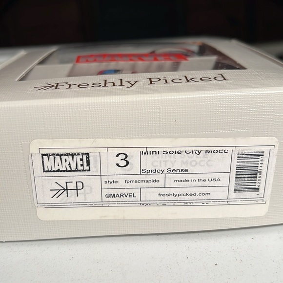 Freshly picked baby mocs. Size 3. Spider-Man design! - Picture 2 of 4